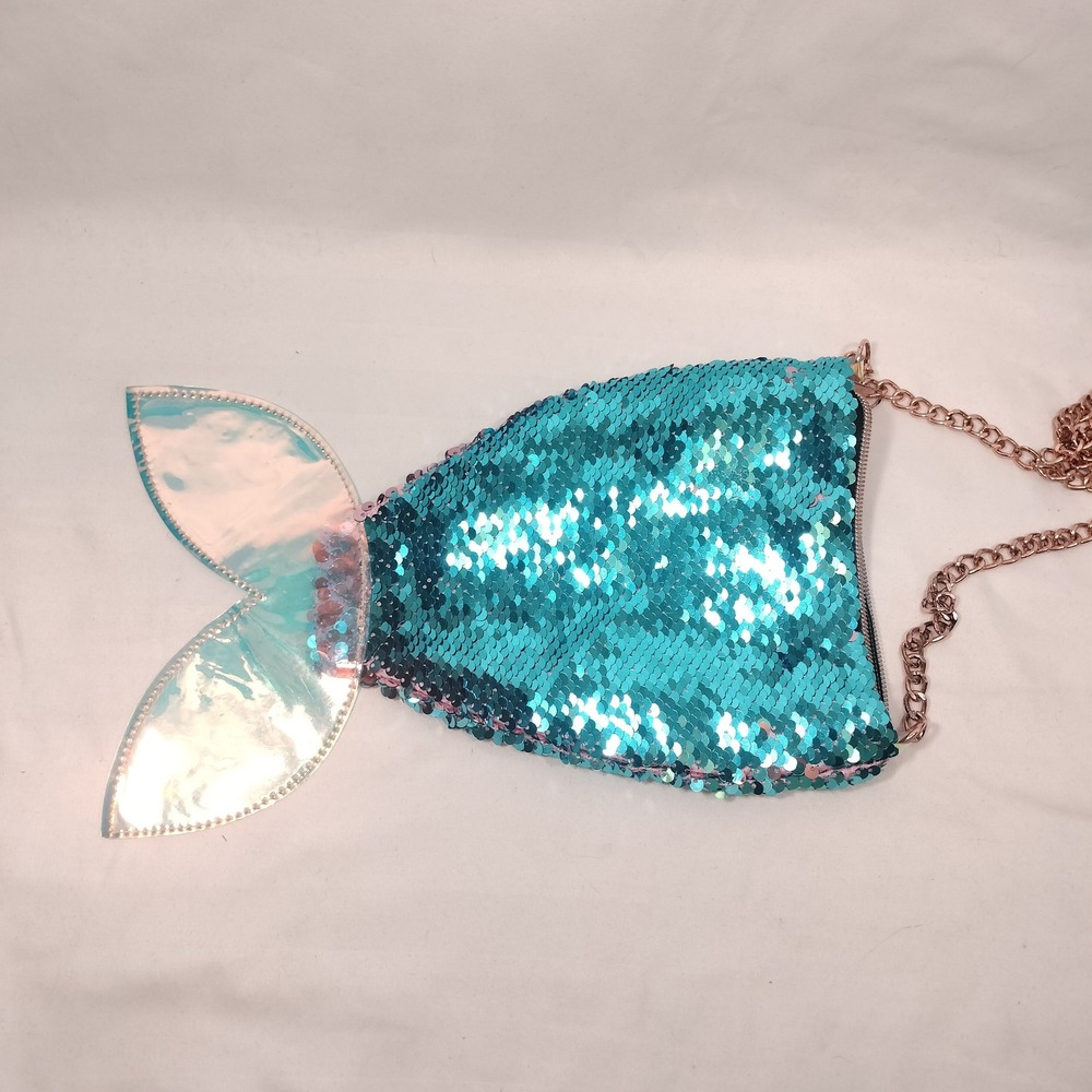 Olivia Miller Girl Mermaid Tail Purse w/Reversible Sequins